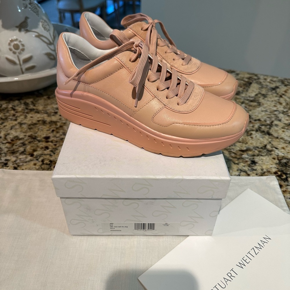 Stuart Weitzman Jaqi blush sneakers